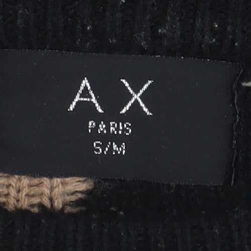 AX Paris Women's Black Animal Print Pullover Jumper S