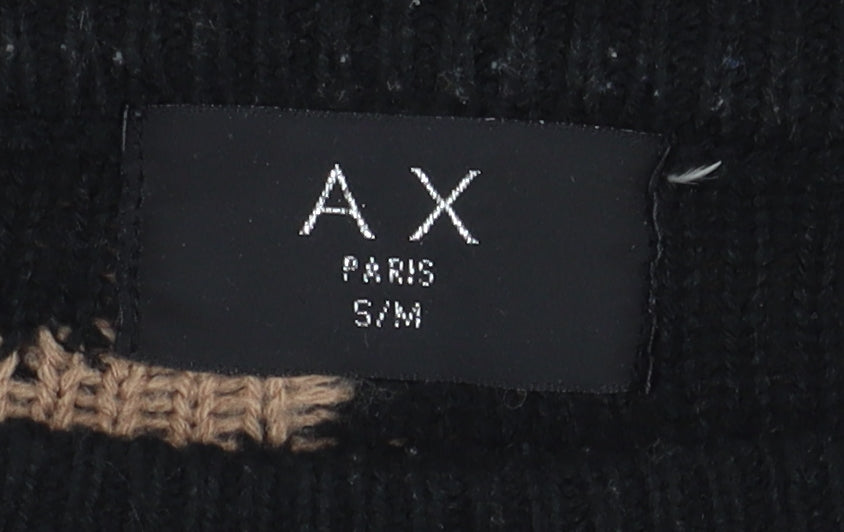 AX Paris Women's Black Animal Print Pullover Jumper S