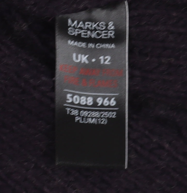Marks and Spencer Women's Black Roll Neck Dress Size 12