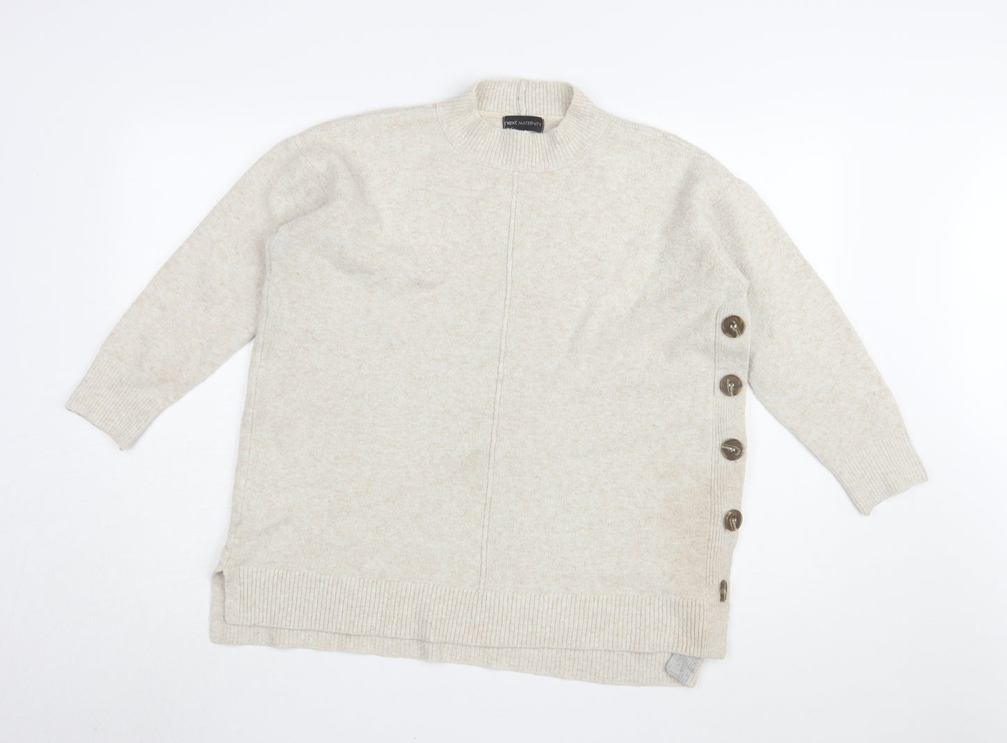 Next Women's Beige Pullover Jumper L Maternity