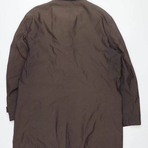 Marks and Spencer Men's Brown Overcoat, Size L, Water Resistant
