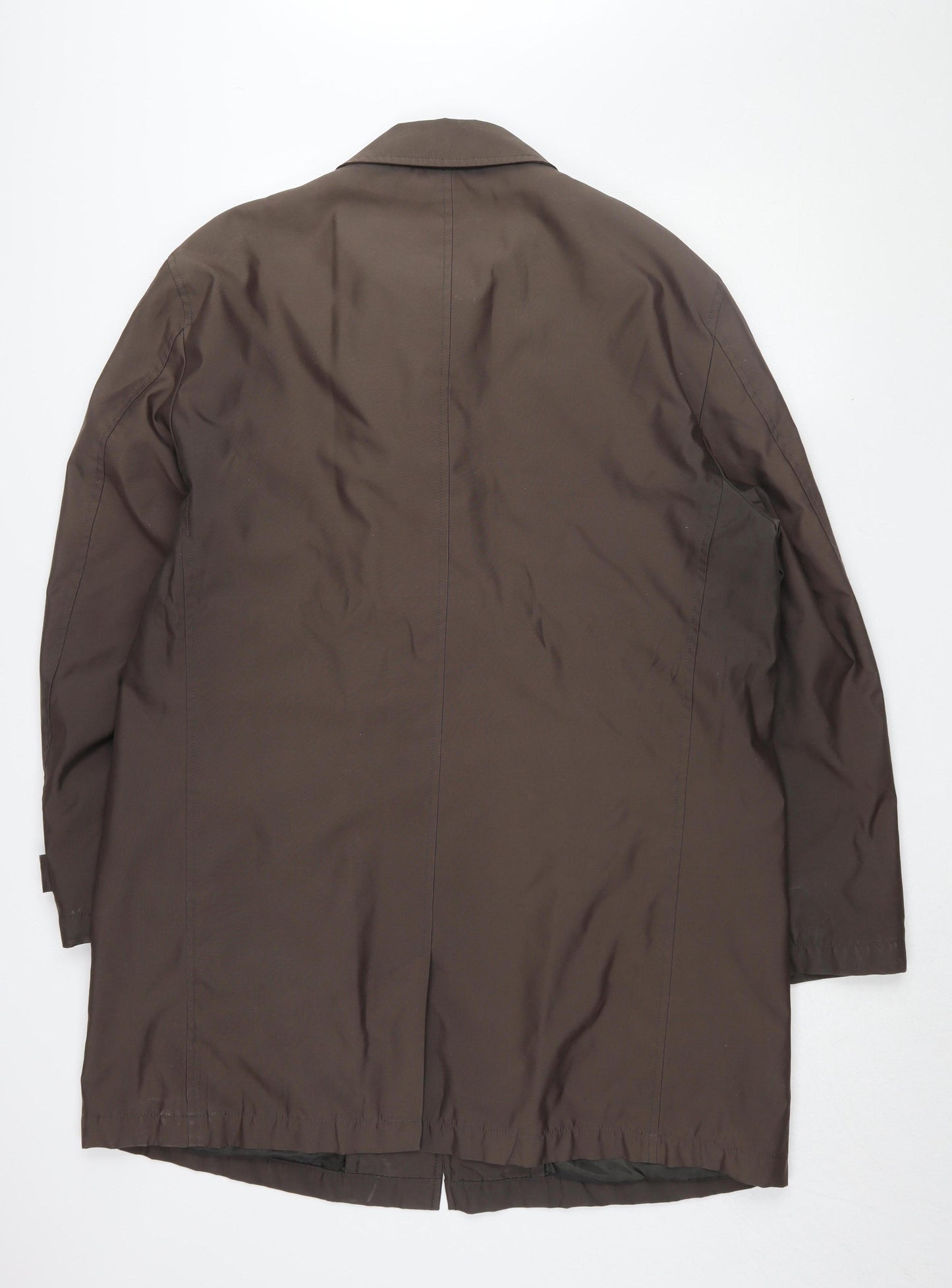 Marks and Spencer Men's Brown Overcoat, Size L, Water Resistant