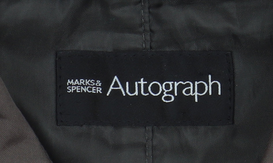 Marks and Spencer Men's Brown Overcoat, Size L, Water Resistant