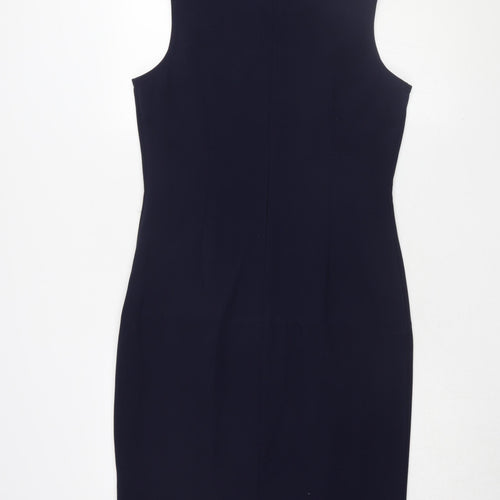 Next Women's Black Knee-Length Sheath Dress Size 14