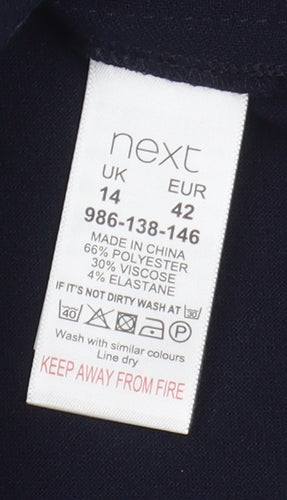 Next Women's Black Knee-Length Sheath Dress Size 14