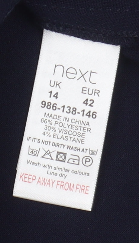 Next Women's Black Knee-Length Sheath Dress Size 14