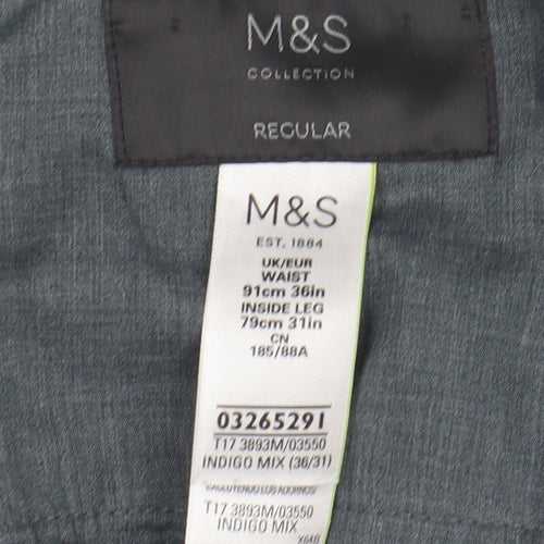 Marks and Spencer Men's Blue Dress Pants Size L