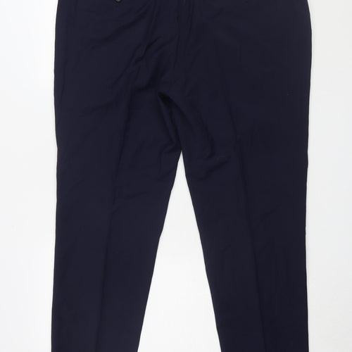 Marks and Spencer Men's Blue Dress Pants, Size XL