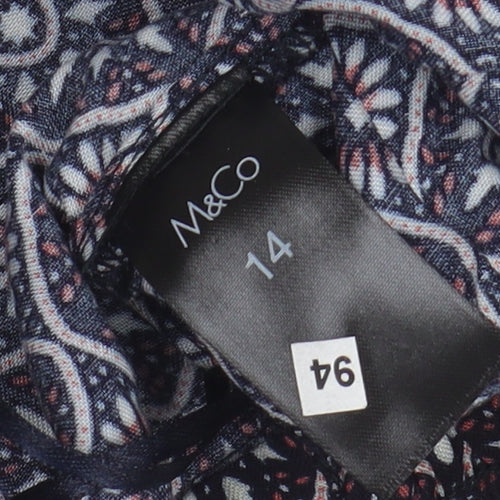 M&Co Women's Multicoloured Cropped Wide-Leg Trousers