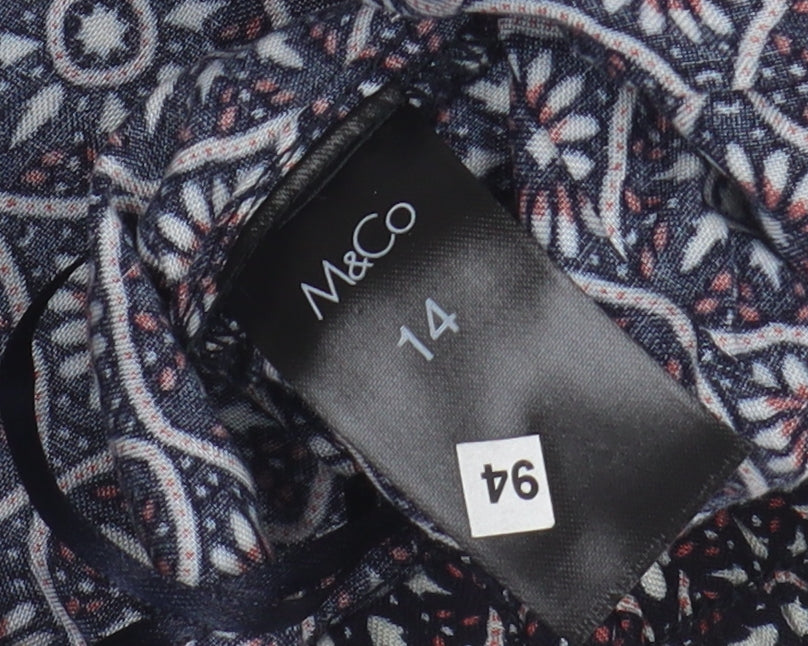 M&Co Women's Multicoloured Cropped Wide-Leg Trousers