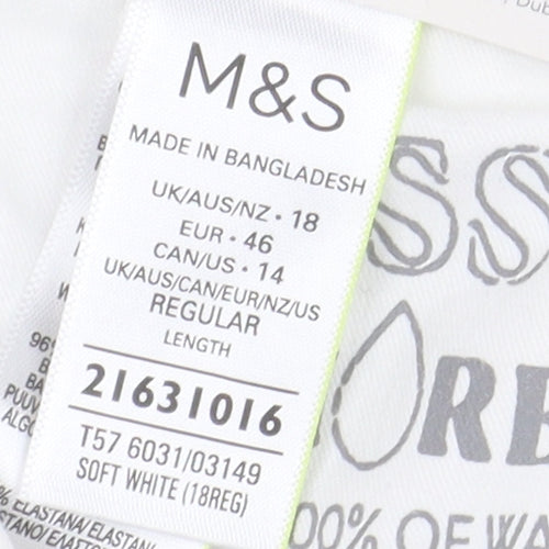 Marks and Spencer Women's White Slim Jeans Size 18
