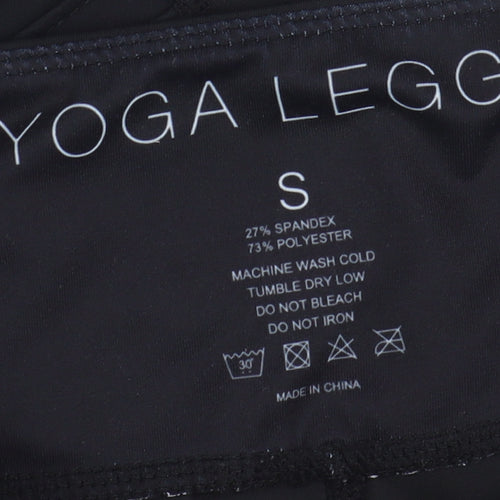 Yoga Leggs Women's Black Stretch Leggings, Size S