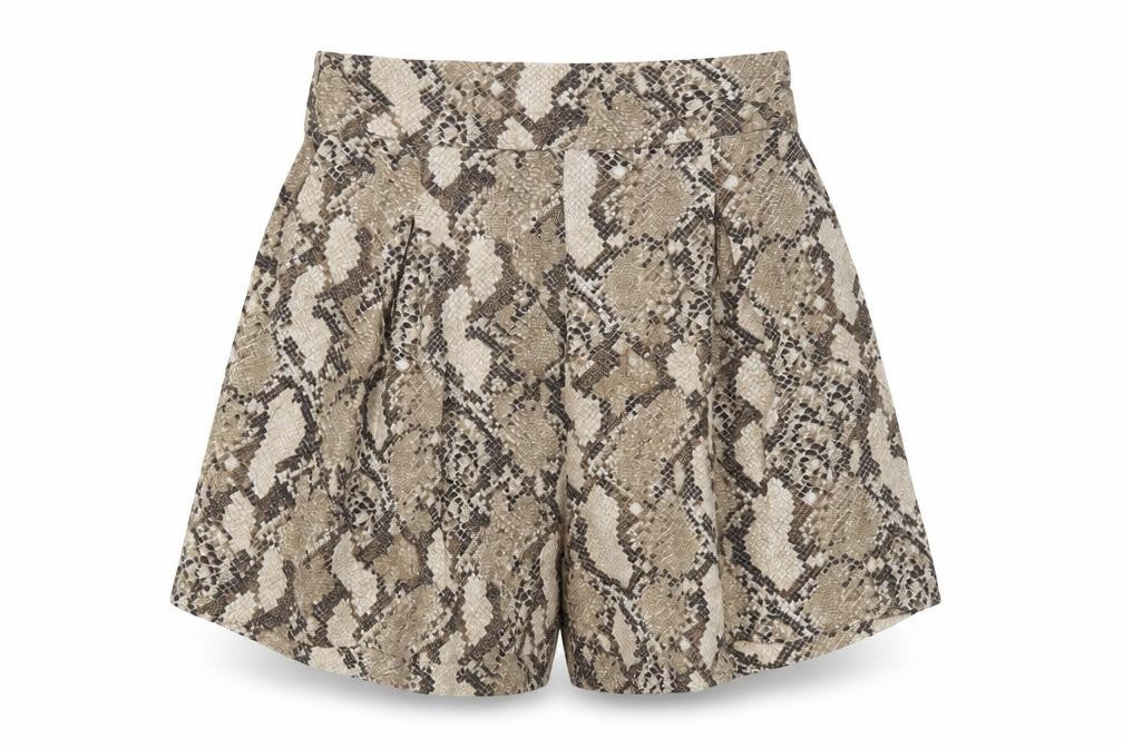 H&M Women's Brown Animal Print Culotte Shorts Size 6