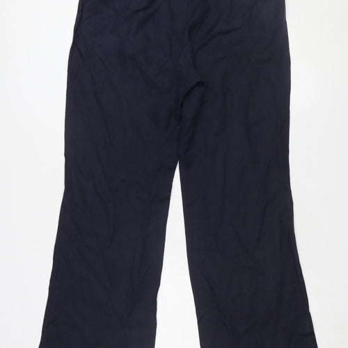 Marks and Spencer Women's Blue Wide-Leg Trousers Size 14