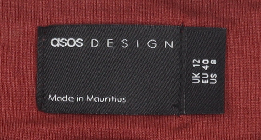 ASOS DESIGN Women's Red Midi Tank Dress Size 12