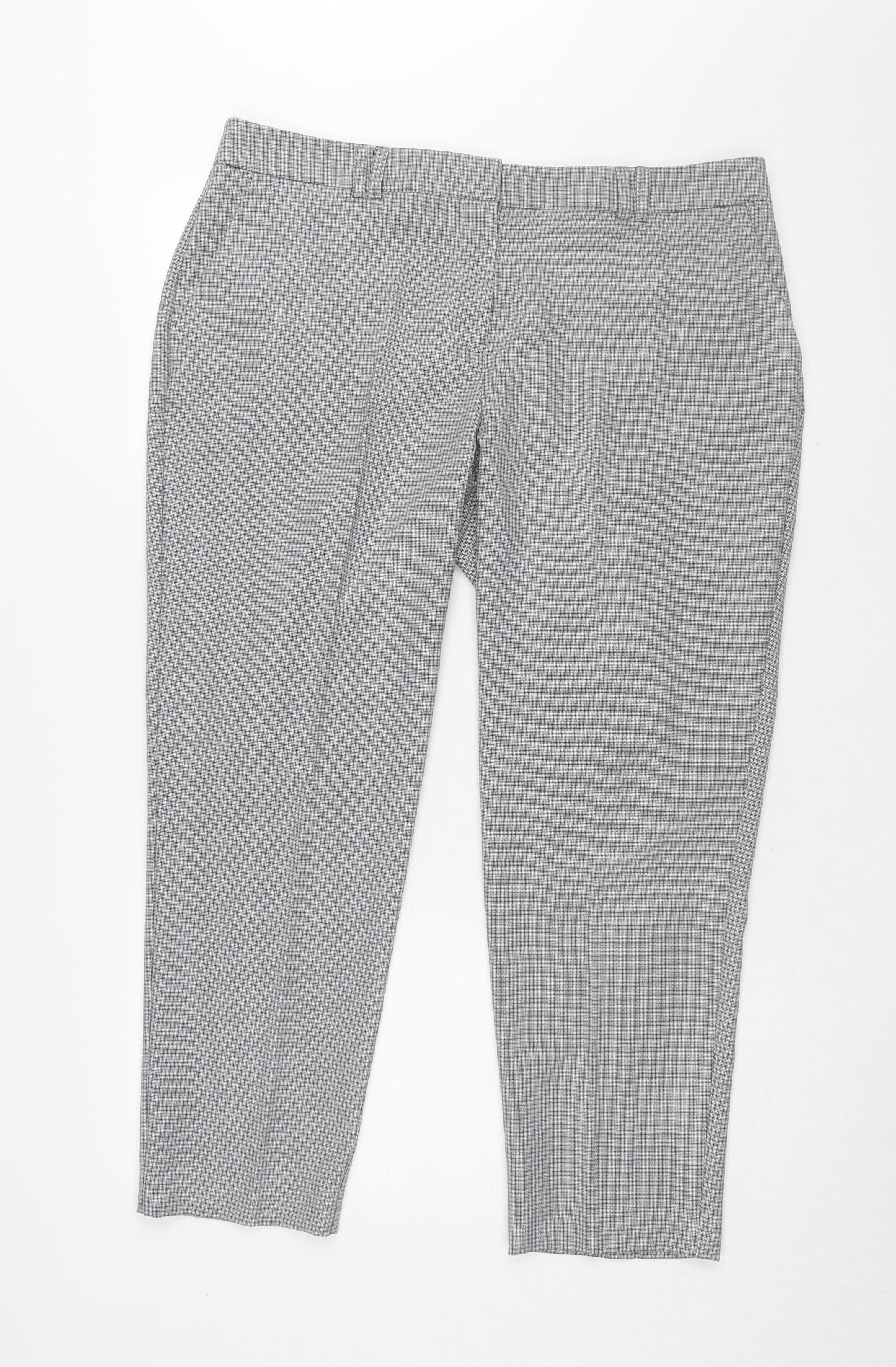 Dorothy Perkins Women's Grey Cropped Trousers Size 16