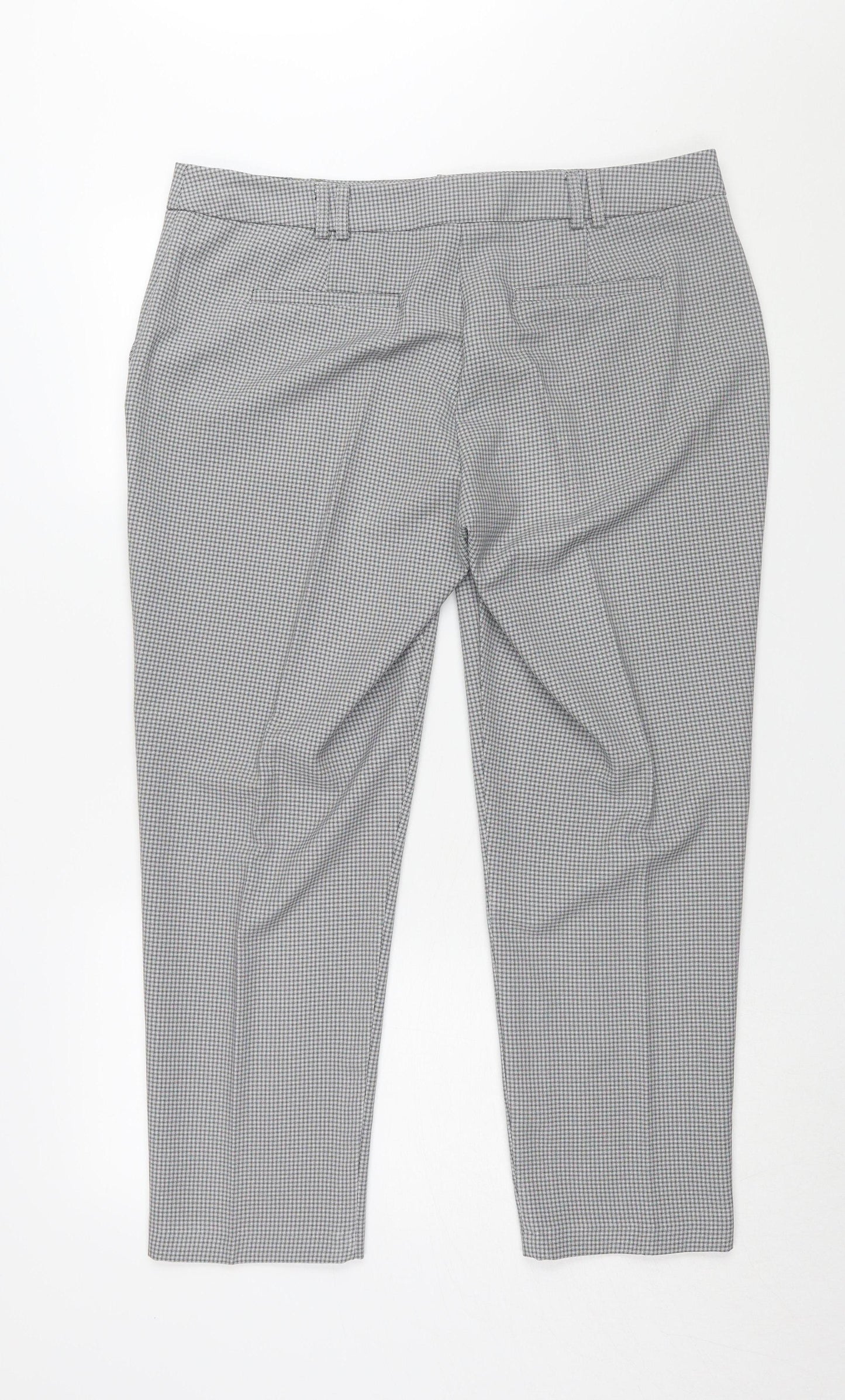 Dorothy Perkins Women's Grey Cropped Trousers Size 16