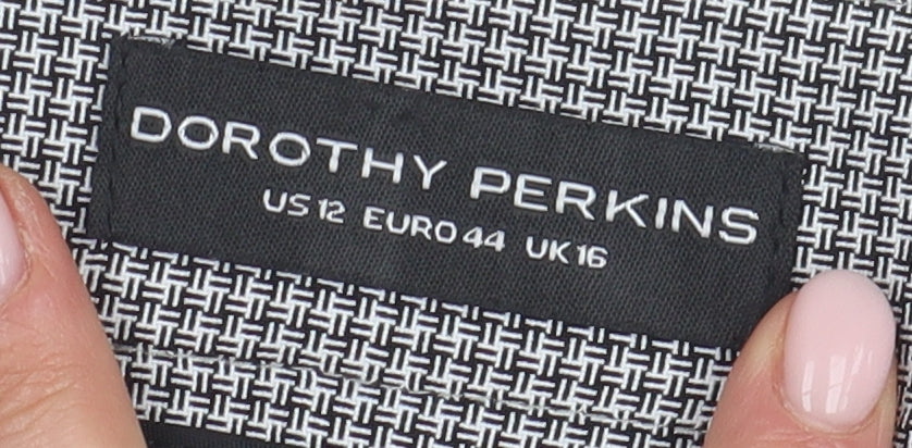 Dorothy Perkins Women's Grey Cropped Trousers Size 16