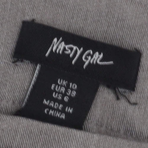 Nasty Gal Women's Grey Dress Pants, Size 10, Pleated