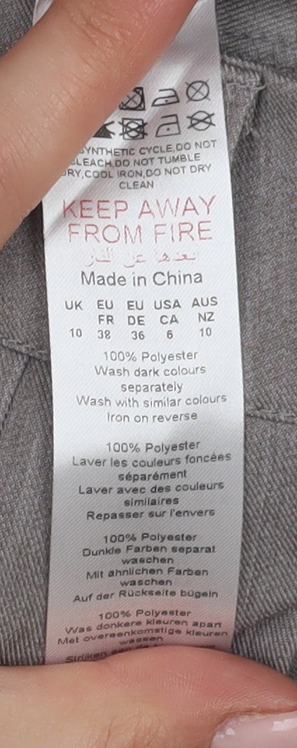 Nasty Gal Women's Grey Dress Pants, Size 10, Pleated