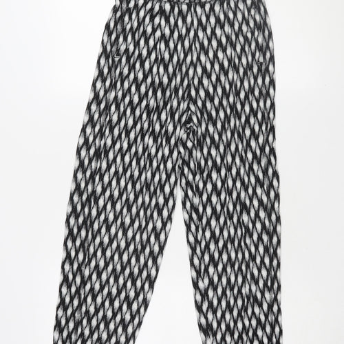 Marks and Spencer Women's Black Trousers, Size 6, Geometric
