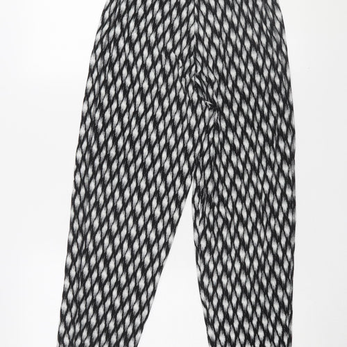 Marks and Spencer Women's Black Trousers, Size 6, Geometric