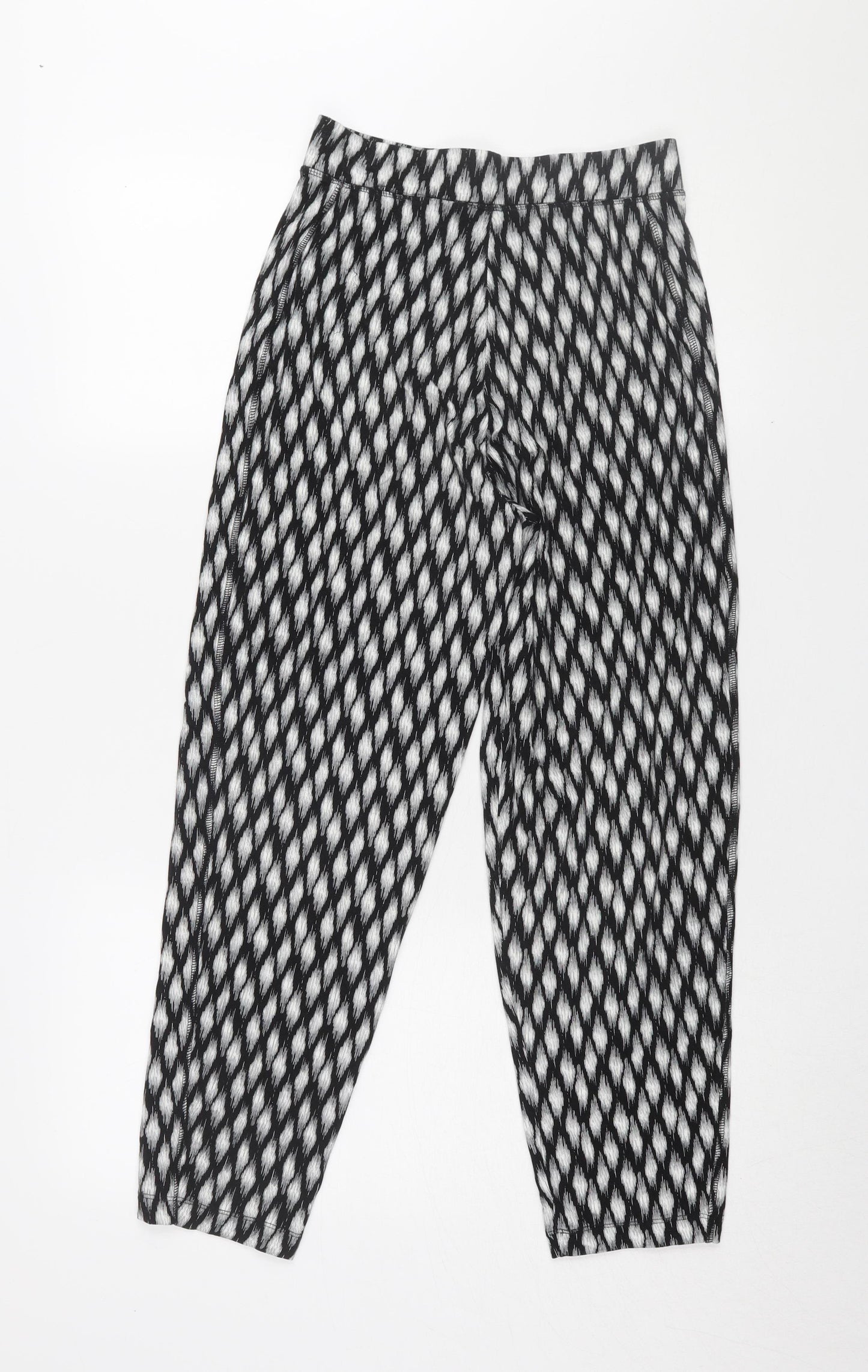 Marks and Spencer Women's Black Trousers, Size 6, Geometric