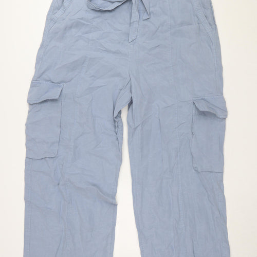 Marks and Spencer Women's Blue Cargo Trousers, Size 22