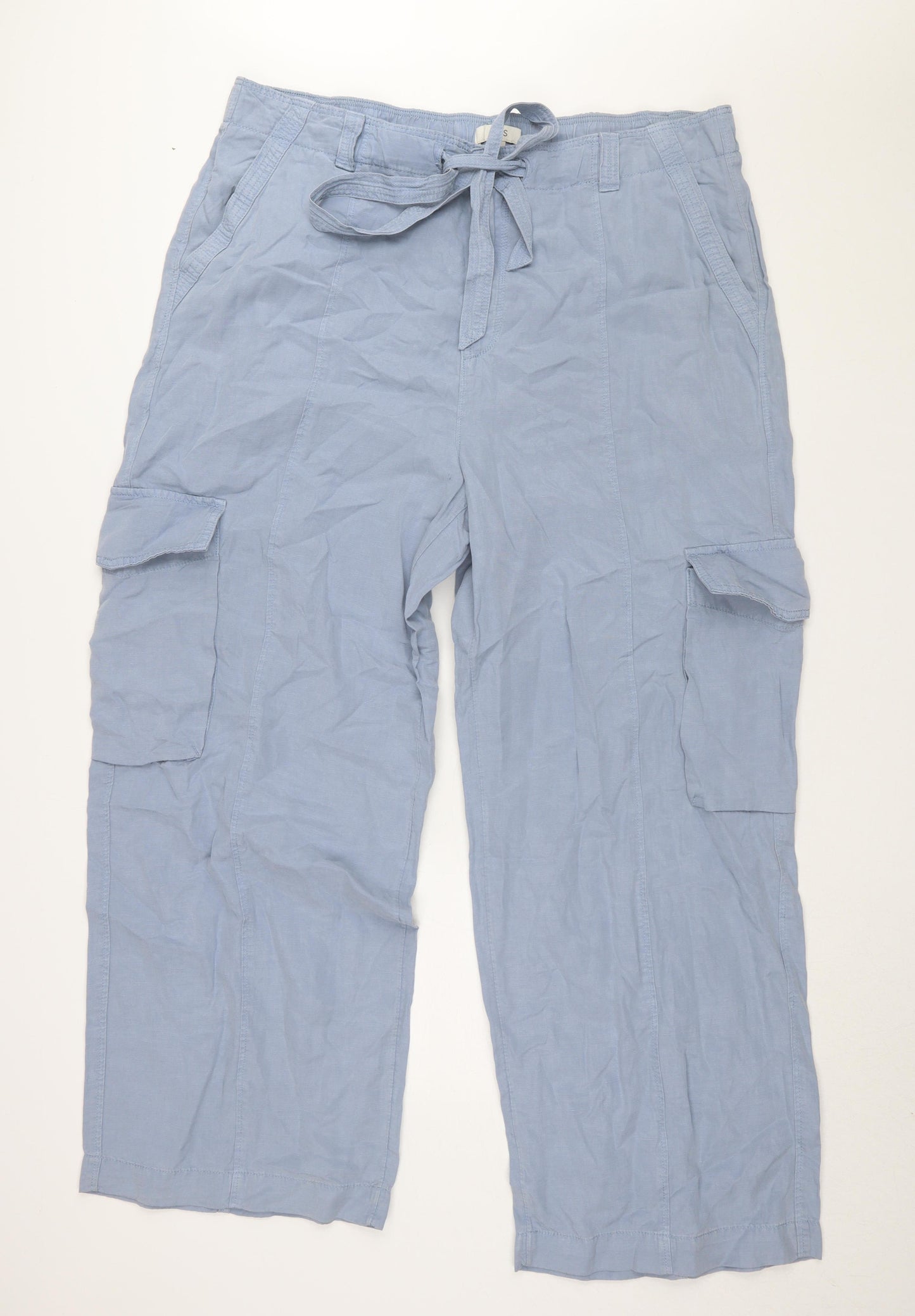 Marks and Spencer Women's Blue Cargo Trousers, Size 22