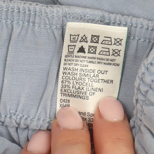 Marks and Spencer Women's Blue Cargo Trousers, Size 22