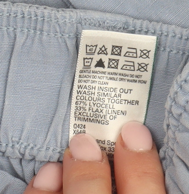 Marks and Spencer Women's Blue Cargo Trousers, Size 22