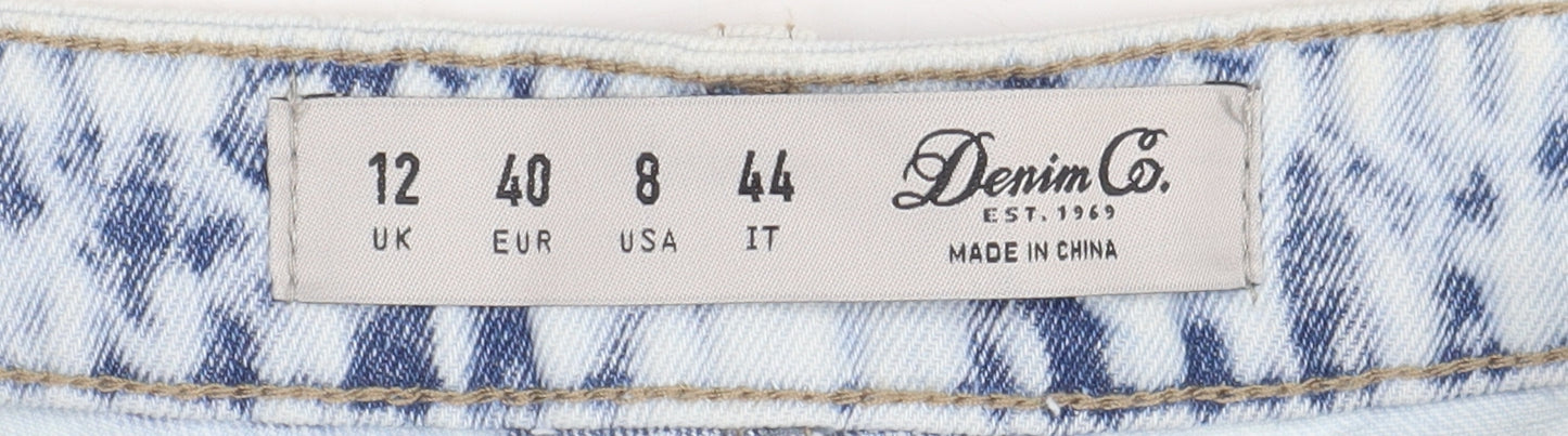 Denim Co. Women's Blue Mom Shorts, Size 12