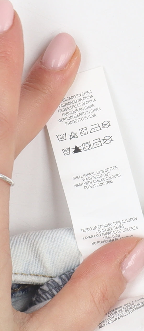 Denim Co. Women's Blue Mom Shorts, Size 12