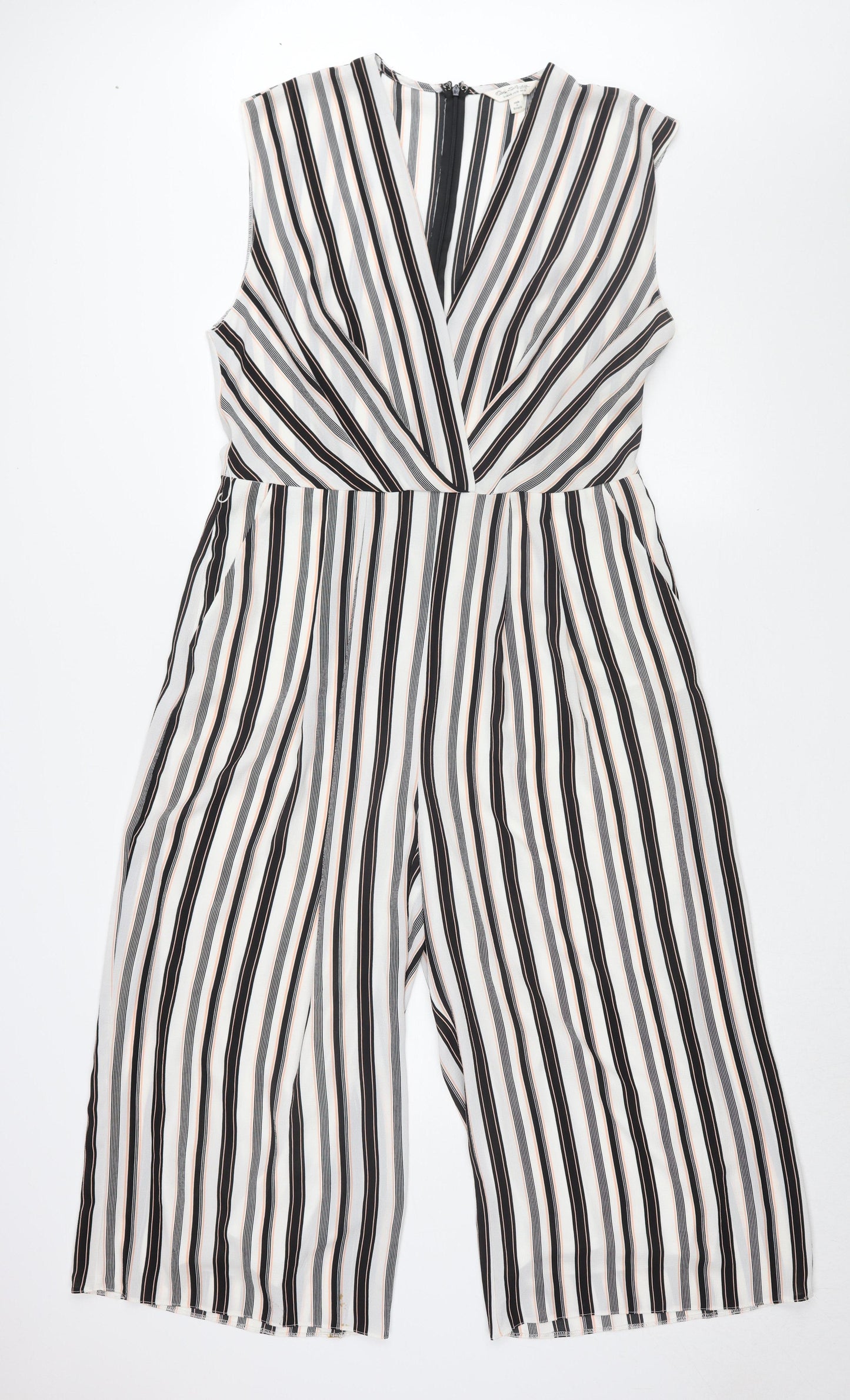 Miss Selfridge Women's Multicolour Stripe Jumpsuit, UK 16