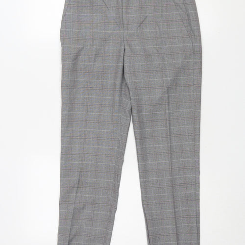 Mango Grey Check Dress Pants, Size 6, Women's Formal