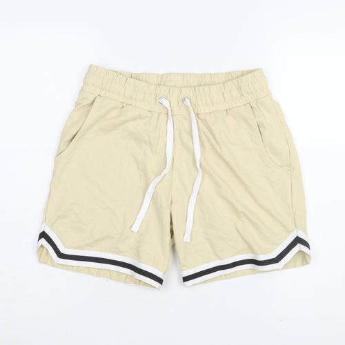 boohooMAN Men's Beige Sweat Shorts, Size S, Summer