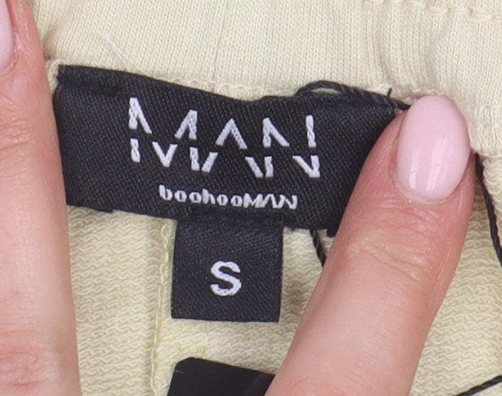 boohooMAN Men's Beige Sweat Shorts, Size S, Summer