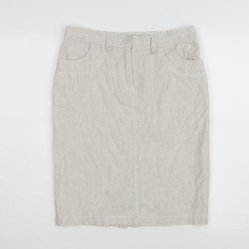 Spirit at M&Co Women's Beige Pencil Skirt Size 10