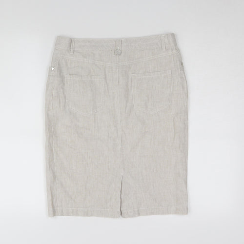 Spirit at M&Co Women's Beige Pencil Skirt Size 10