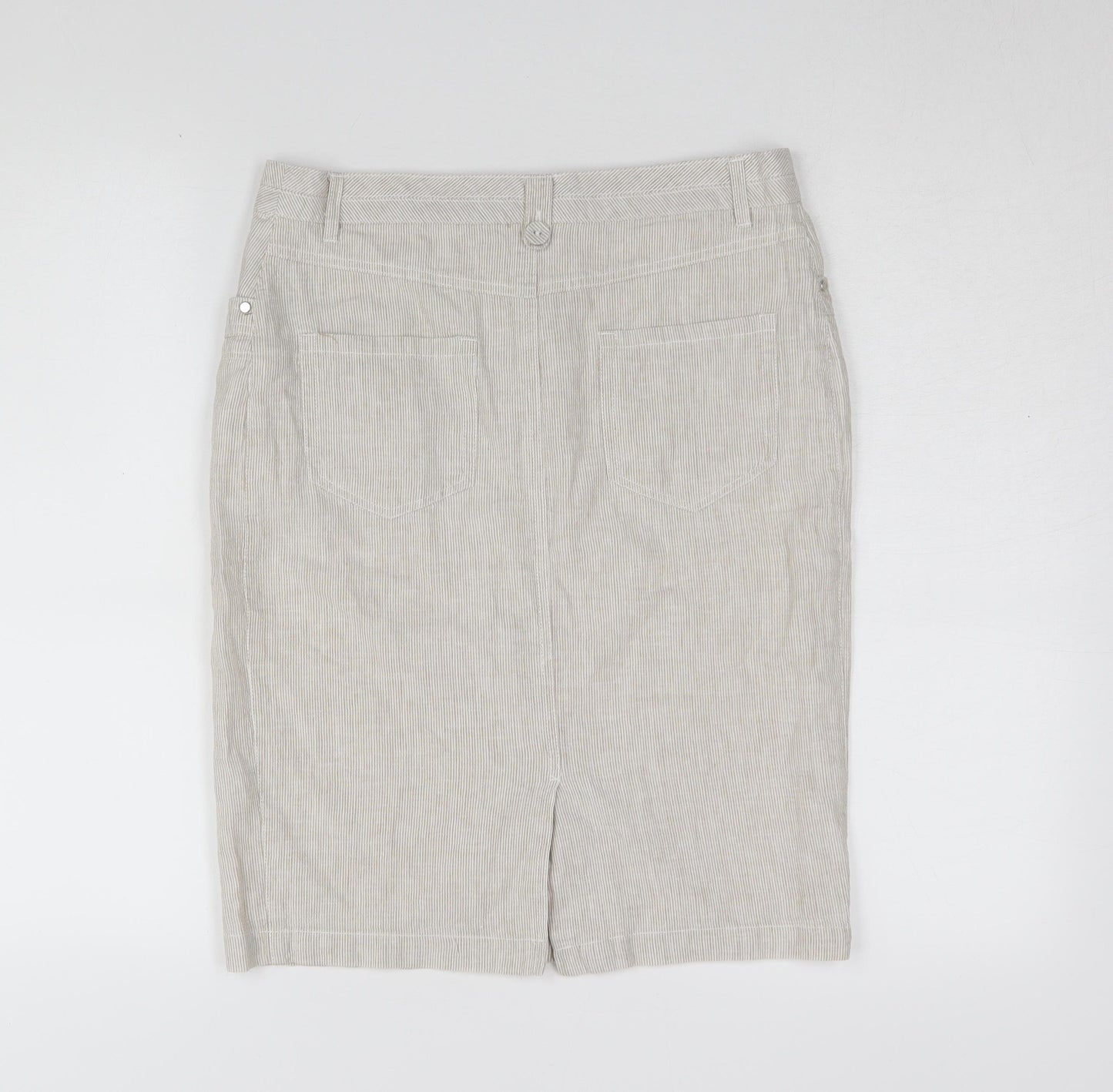 Spirit at M&Co Women's Beige Pencil Skirt Size 10