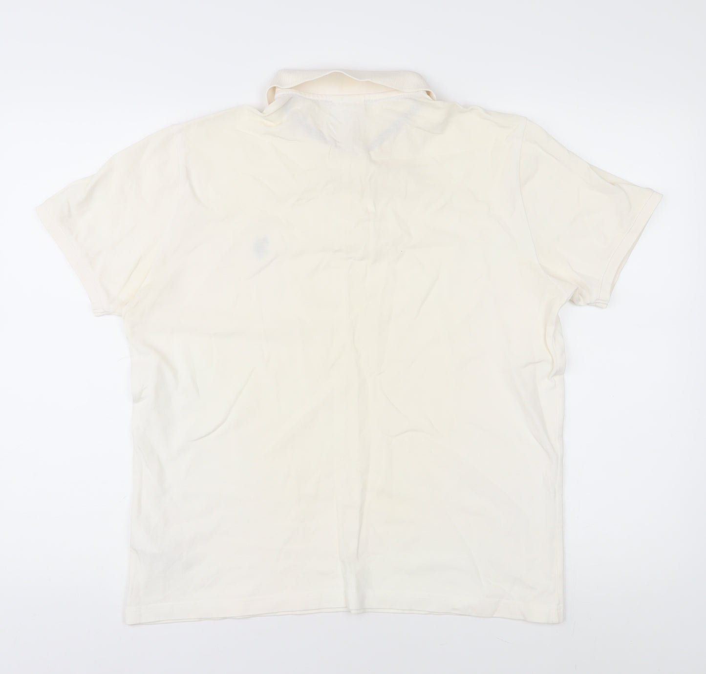 U.S. Polo Assn. Men's Ivory Polo, Size L, Short Sleeve Logo