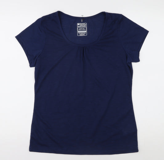 Mountain Warehouse Women’s Blue Scoop Neck T-Shirt, UK 12