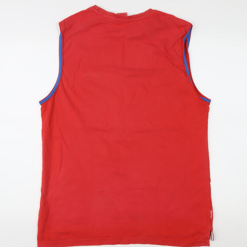 Slazenger Men's Red Tank Top, L, 100% Cotton
