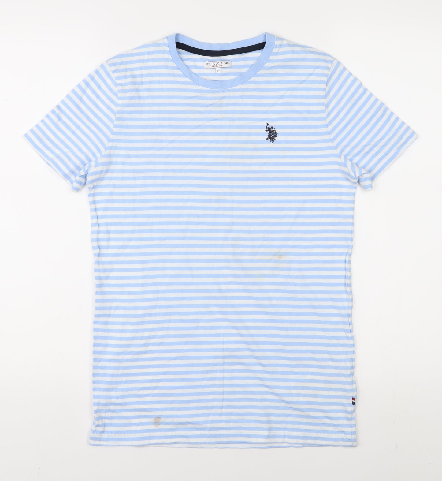 U.S. Polo Assn. Boys Blue Striped T-Shirt 12-13 Years