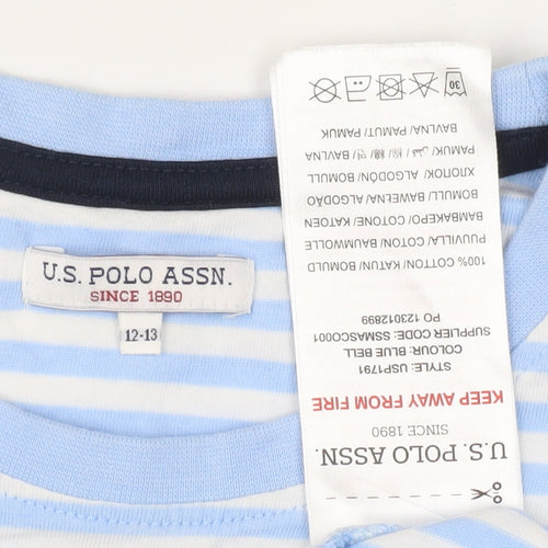 U.S. Polo Assn. Boys Blue Striped T-Shirt 12-13 Years