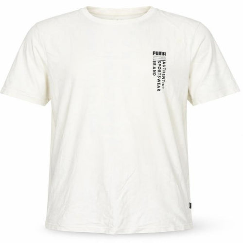 Puma Men's White T-Shirt Size S, Logo Accent, Classic Style