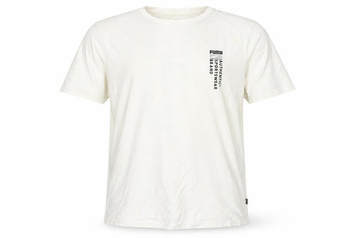 Puma Men's White T-Shirt Size S, Logo Accent, Classic Style