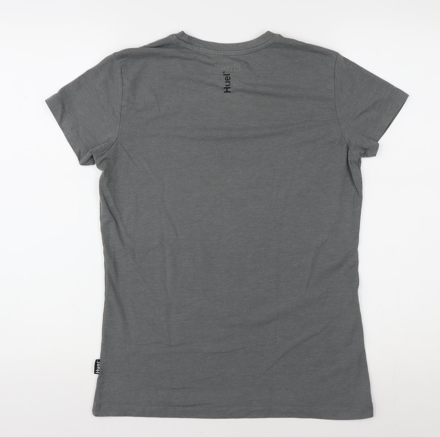 Huel Men's Grey M T-Shirt Regular Fit Logo Accent