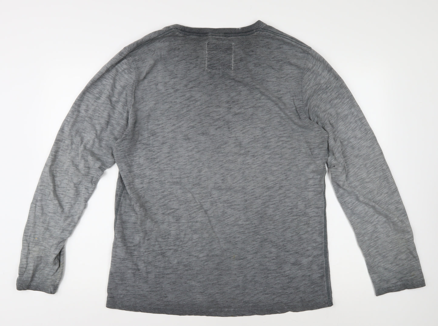 SuperDry Men's Grey Vintage Long Sleeve T-Shirt XL