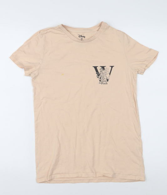 Front view of Disney Beige Winnie the Pooh Women's T-Shirt 2XS